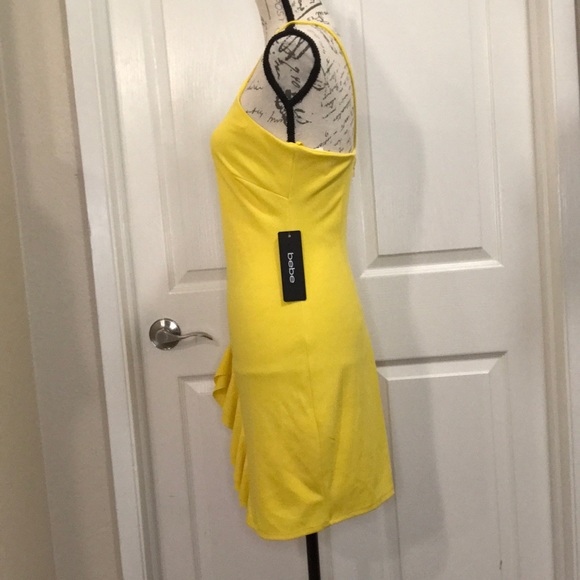 Yellow Bebe Ruffle Dress - Picture 2 of 5